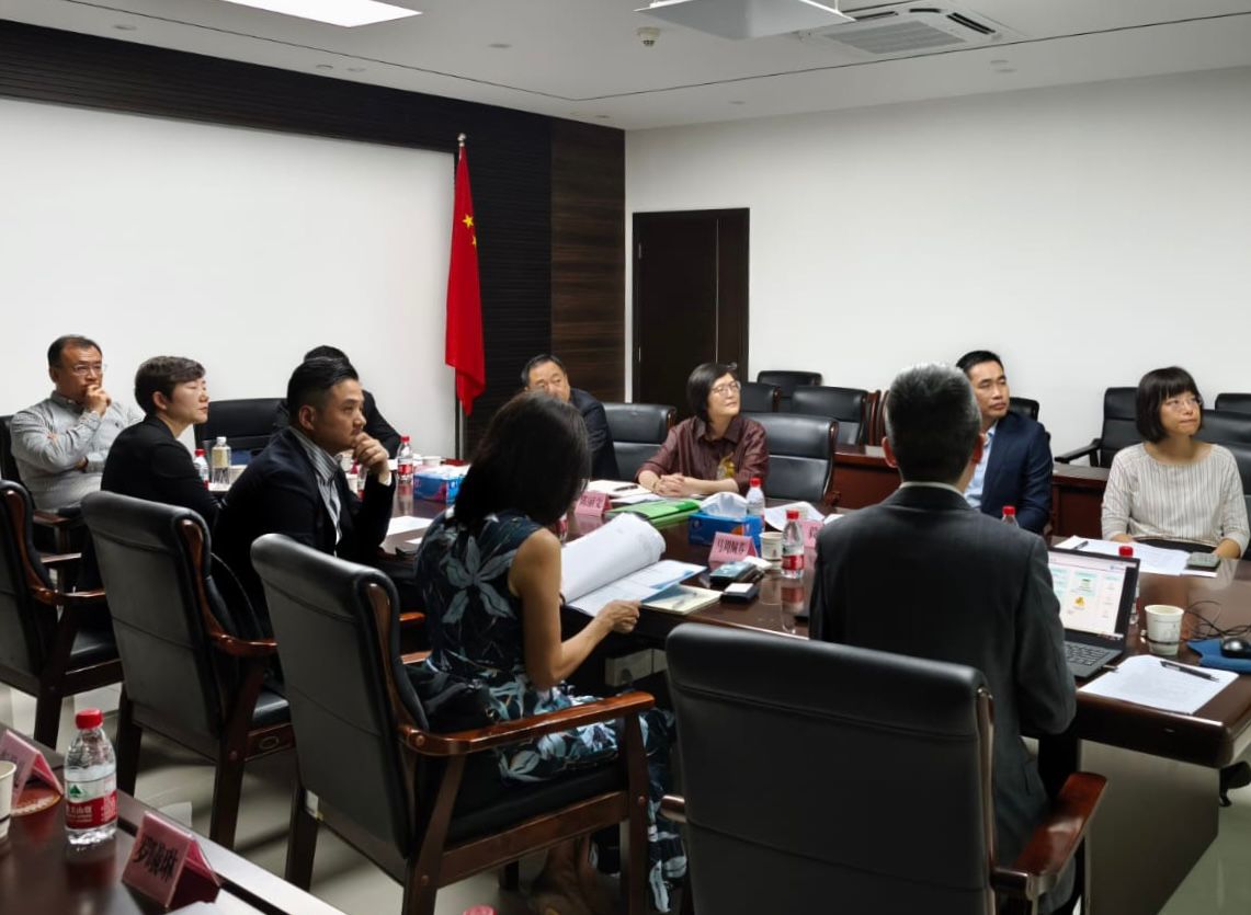 黃元山博士與環境及生態局代表拜訪廣東省港澳辦，並與廣東省港澳辦主任陳麗文及其團隊等進行交流。
