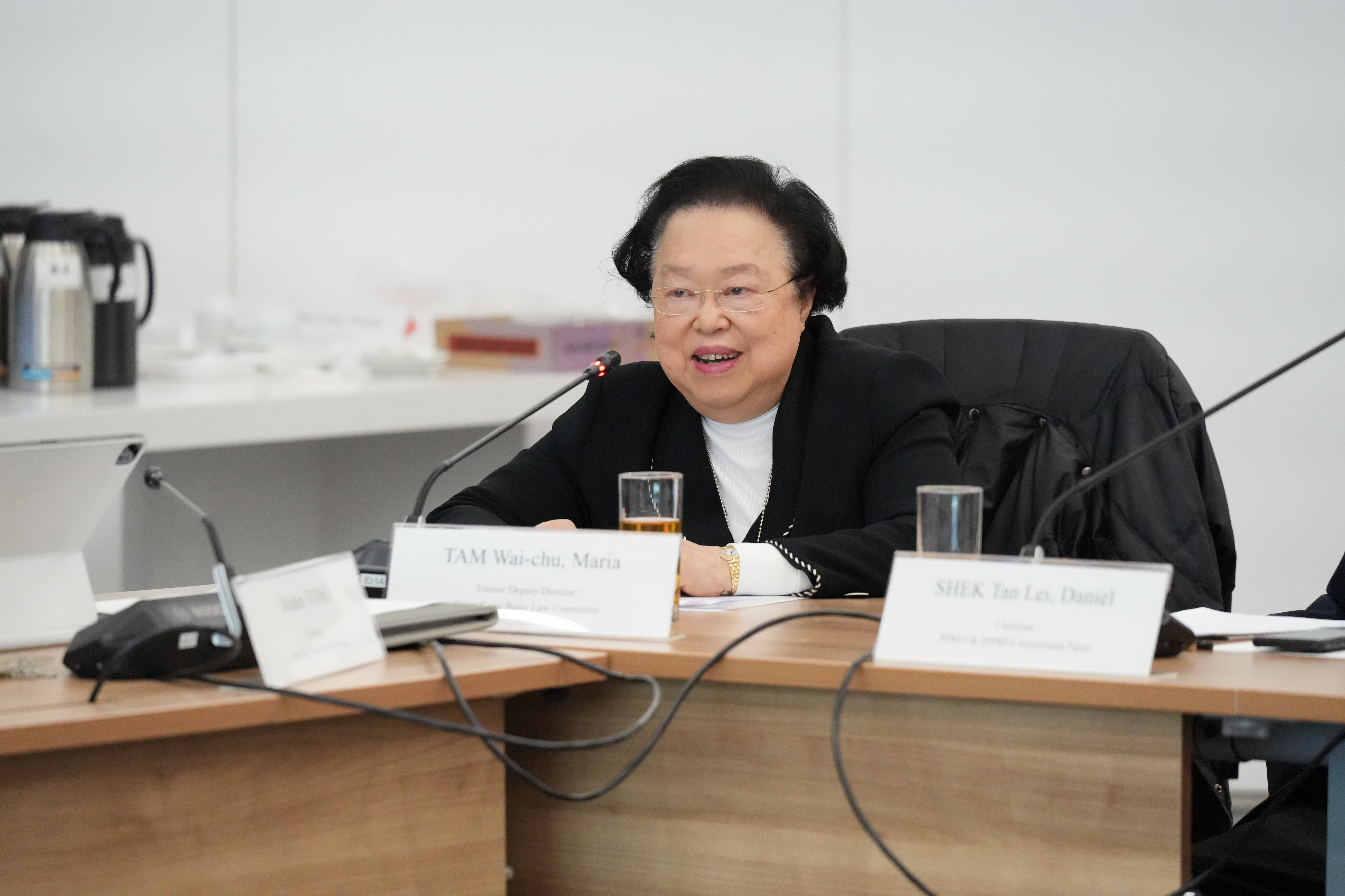 基本法委員會前副主任及香港再出發大聯盟副秘書長譚惠珠出席會議。